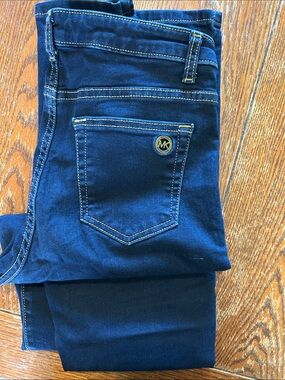Michael Kors Navy Slim Men’s Jeans with Gold MK Accent